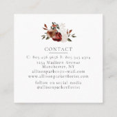 Élégant fleuriste Carte de visite Floriculturiste (Dos)