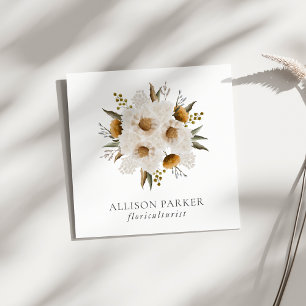 Élégant fleuriste Carte de visite Floriculturiste
