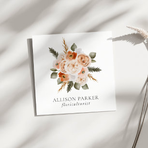 Élégant fleuriste Carte de visite Floriculturiste