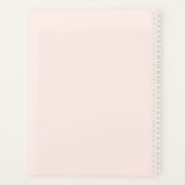 Elégant Fleurs Aquarelles Roses Bleues | Monogramm (Dos)