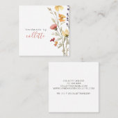 Elégant Fleurs Artiste Carte de visite (Devant / Derrière)