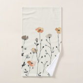 Elégant Fleurs sauvages d'aquarelle avec nom Rusti (Serviette à main)