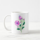 Elégant Fleurs Violettes Mug (Gauche)