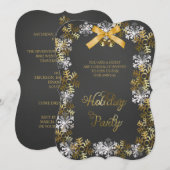 Élégant flocon de neige Entreprise Fête Invitation (Devant / Derrière)