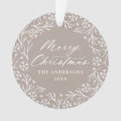 Élégant flocon de neige Wreath Pale Taupe Photo (devant)