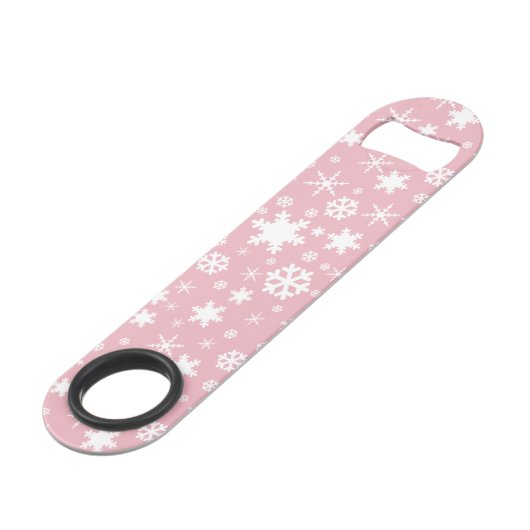 Élégant flocon de Noël motif rose pastel (Dos Angle)