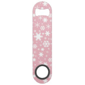 Élégant flocon de Noël motif rose pastel (Devant)