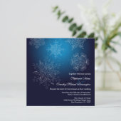 Élégant flocons de neige de la marine Invitation a (Debout devant)