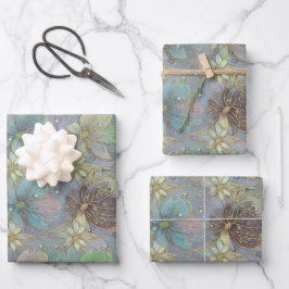 Elegant Flora Design Luxury Matte Gift  Inpakpapier Vel