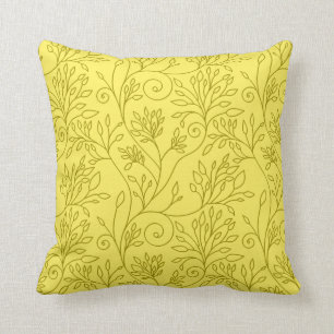 Elegant floraal geel kussen