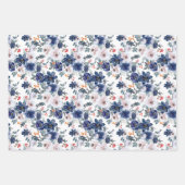 elegant floraal getild patroon inpakpapier vel (Voorkant)