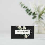 Elegant floraal professioneel interieur visitekaartje (Staand voorkant)
