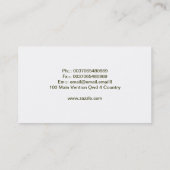 elegant  floraalroze wit visitekaartje (Achterkant)