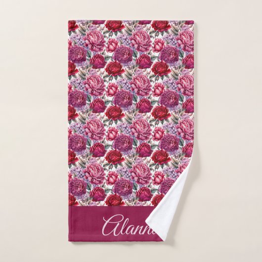 Élégant floral (Serviette à main)