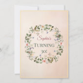 Elegant Floral 30th Birthday Invitation (Dos)
