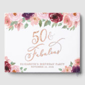 Elégant Floral 50e anniversaire Rose Gold (Verso)