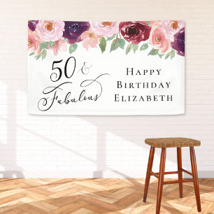 Elegant Floral 50th Birthday Party Spandoek