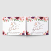 Elégant Floral 80e anniversaire de fête Rose or (Complet)