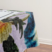  Elegant Floral Aangepaste Tekst Foto Violet Tafelkleed (Voorbeeld)