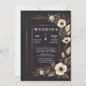 Elégant Floral Abstract Design Invitation (Devant)