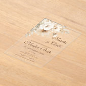 Elegant Floral Acrylic Wedding Invitation (Poser)