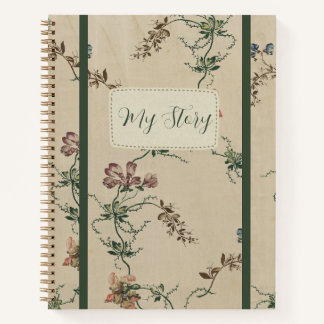 Elegant Floral Antique Pattern Notitieboek