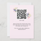 Elegant Floral ANY AGE Photo Birthday Invitation (Dos)