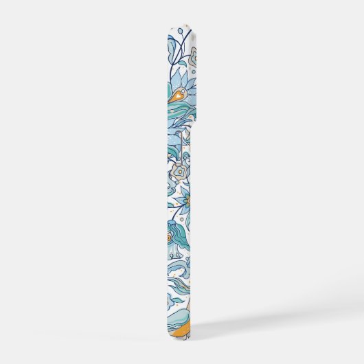 Élégant Floral Arabesque iPhone 15 Pro Coque (Côté droit)