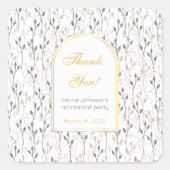 Elegant Floral Arch Retirement Party Vierkante Sticker (Voorkant)