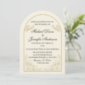 Elegant Floral Arch Wedding Invitation (Debout devant)