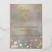 Élégant Floral Automne Enregistrer La Carte Date (Recto)