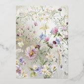 Élégant Floral Automne Enregistrer La Carte Date (Verso)