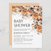 Elegant Floral Baby Shower Invitation (Devant / Derrière)