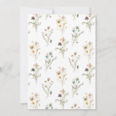 Elegant Floral Baby shower Invitation Kaart (Achterkant)