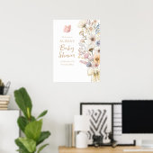 Elegant Floral Baby shower Poster (Thuiskantoor)