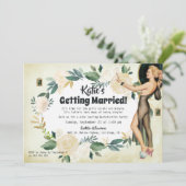 Elegant Floral Bachelorette Kaart (Staand voorkant)