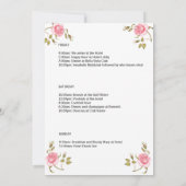 Elegant Floral Bachelorette Weekend Kaart (Achterkant)