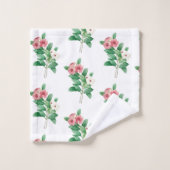Elegant Floral Bad Handdoek (Wasdoekje)