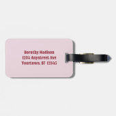 Elegant Floral Bagagelabel (Achterkant horizontaal)