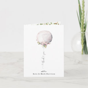 Elegant Floral Ballon bedankt