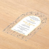 Elégant Floral Bar Mitzvah Invitation (Poser)