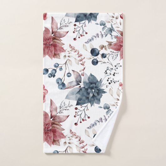 Elegant Floral Bath Towel Set Bad Handdoek (Handdoek)