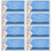 Elégant Floral Beach été invité Étiquette de livra (Devant)