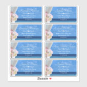 Elegant Floral Beach Zomer Gast Verzendlabel Sticker (Vel)