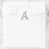 Elegant Floral Beaded Your Monogram A Stickers (Sac)
