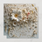 Elegant floral bedankkaart (Voorkant / Achterkant)