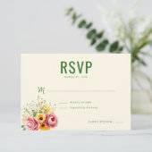 Élégant floral beige RSVP (Debout devant)