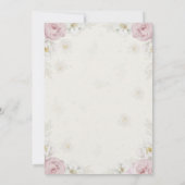 Elegant Floral Birthday Invitation Kaart (Achterkant)