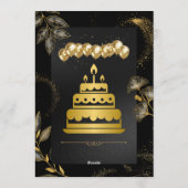 Elegant Floral Birthday Party Invitation (Dos)