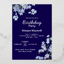 Elegant Floral Birthday Party Invitation
